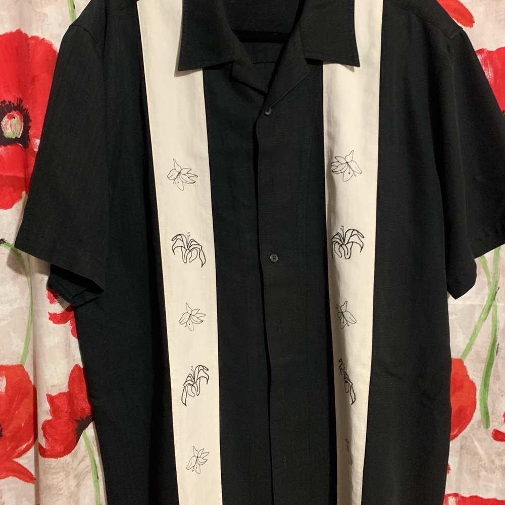 Cherokee Black and Cream Men's Casual Shirt